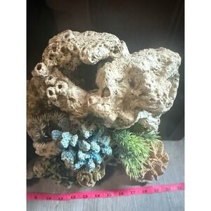 Aquarium Ornament, Artificial Coral Rock Cave‎ Hideout, Fish Tank Decor